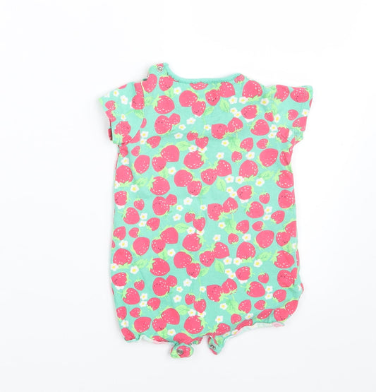 NEXT Girls Green Floral Pullover T-Shirt Size 3-6 Months