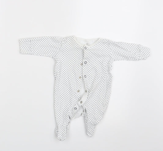 NEXT Baby White Polka Dot Coverall One-Piece Size 0-3 Months - Up to 1 month