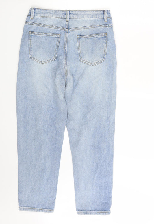 SheIn Womens Blue Denim Straight Jeans Size S L24 in