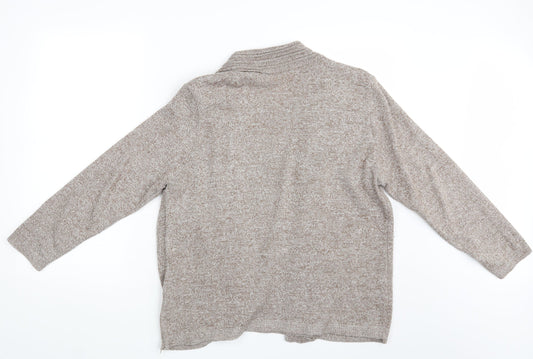 Envy Womens Brown Cardigan Jumper Size L