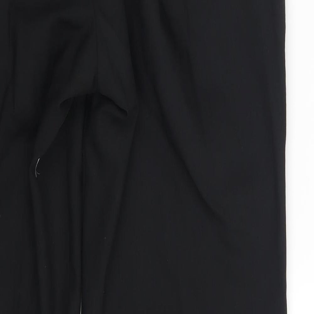 Mens UK Size 32 in Preworn Regular Fit Dress Pants Black Trousers