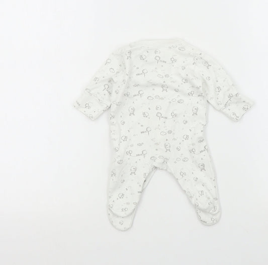 NEXT Baby White Colourblock Babygrow One-Piece Size Newborn