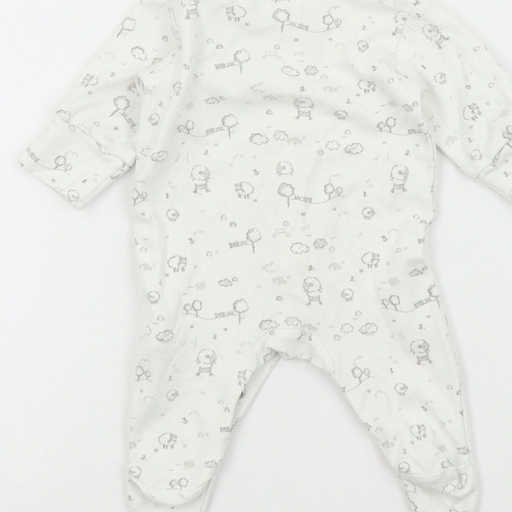 NEXT Baby White Colourblock Babygrow One-Piece Size Newborn