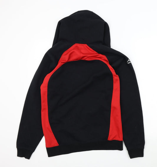 AKOA Boys Black Colourblock Pullover Hoodie Size M
