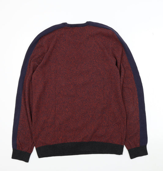 M&S Mens Red Pullover Jumper Size M