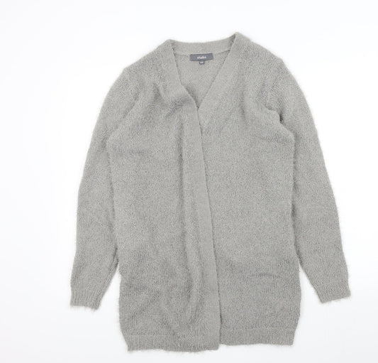 Womens UK Size 10 Studio Grey Cardigan Jumper