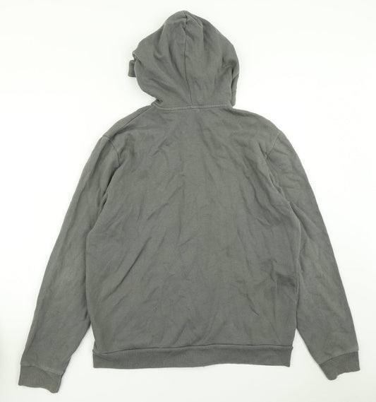 Topman Mens Grey Full Zip Hoodie Size M