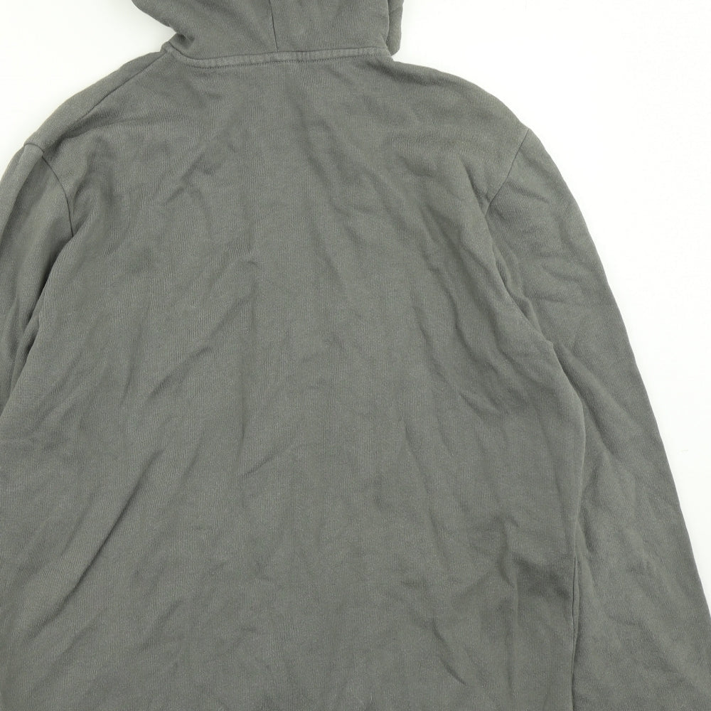Topman Mens Grey Full Zip Hoodie Size M