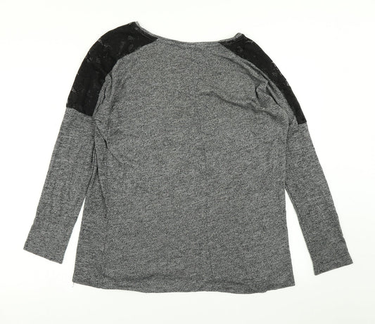 Womens UK Size 10 Atmosphere Grey Basic T-Shirt