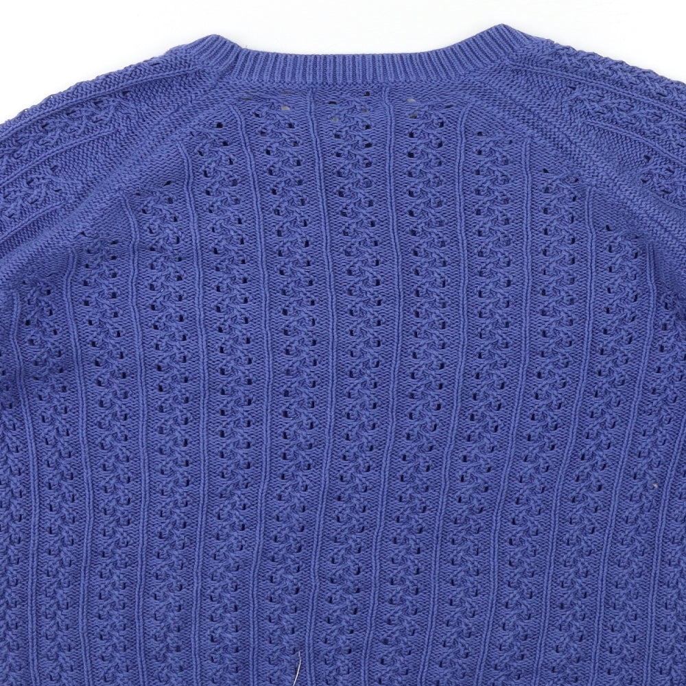 Womens UK Size M Papaya Blue Pullover Jumper