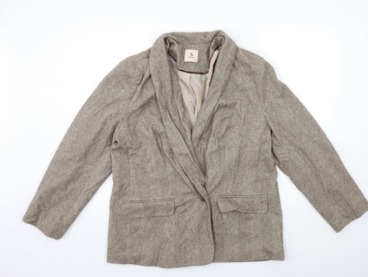 Tu Womens Brown Jacket Suit Jacket Size 20