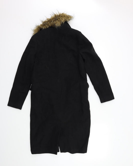 New Look Girls Black Overcoat Coat Size 10 Years