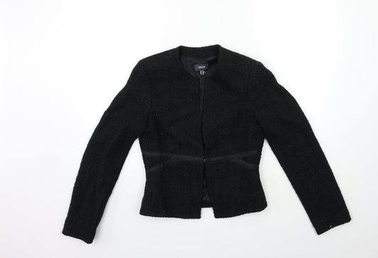 Mexx Womens Black Overcoat Coat Size 10