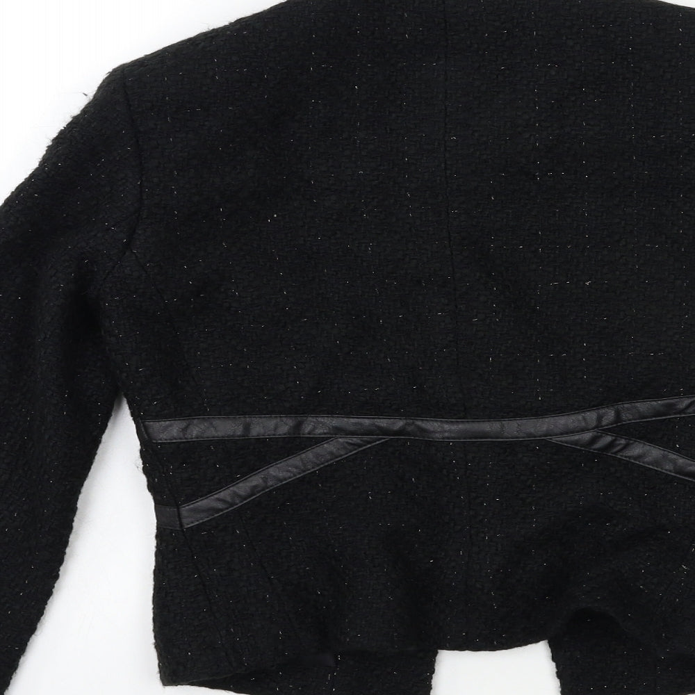 Mexx Womens Black Overcoat Coat Size 10