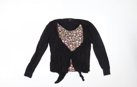 Womens UK Size 14 Papaya Multicoloured Basic Blouse
