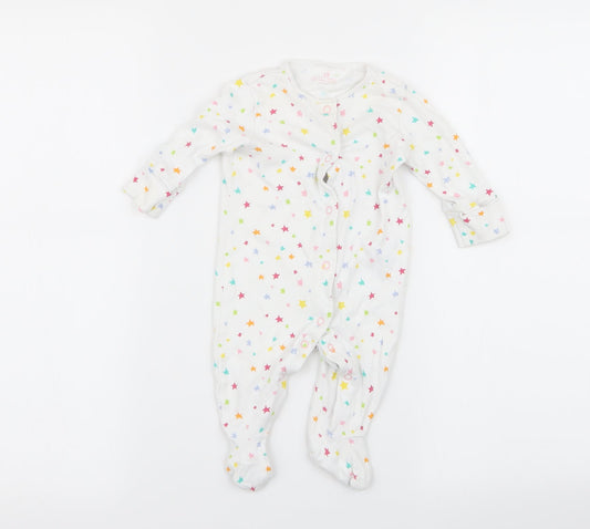 NEXT Girls White Solid Babydoll One Piece Size 0-3 Months