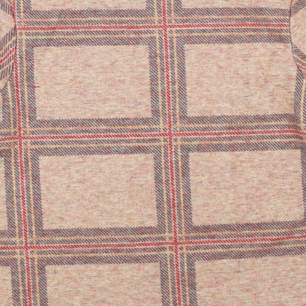 TU Womens Brown Check Pullover Jumper Size 14