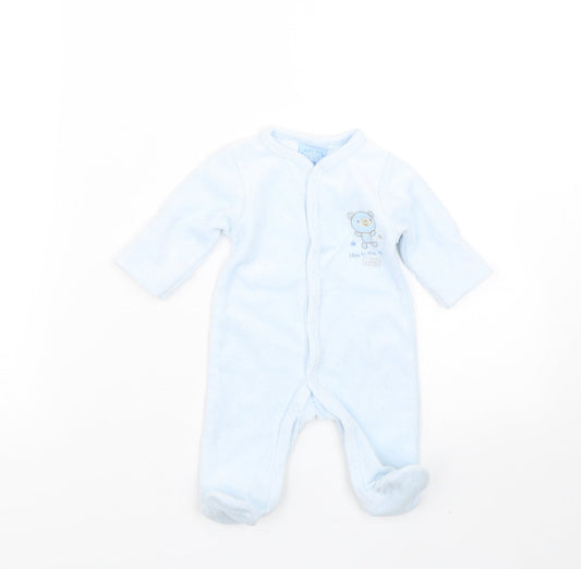 Just too cute Baby Blue Striped Babygrow One-Piece Size 3-6 Months
