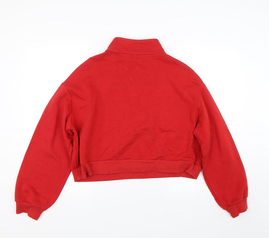 H&M Womens Red Pullover Sweatshirt Size L