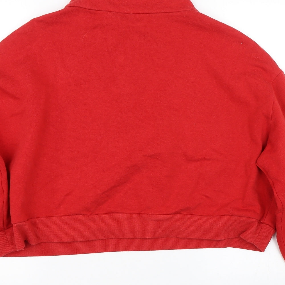 H&M Womens Red Pullover Sweatshirt Size L