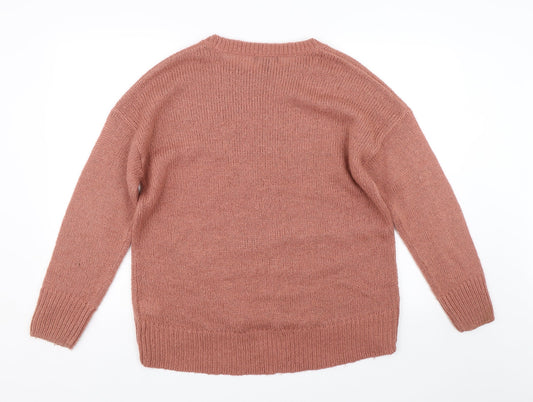 Womens UK Size L New Look Pink Pullover Jumper