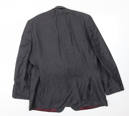 jhon lewis Mens Grey Striped Jacket Blazer Size 44