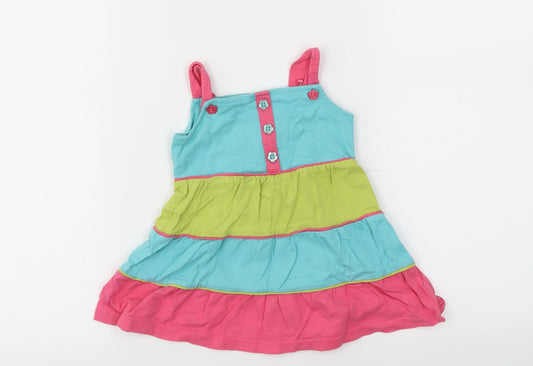 TU Girls Multicoloured Striped Fit & Flare Size 3-6 Months