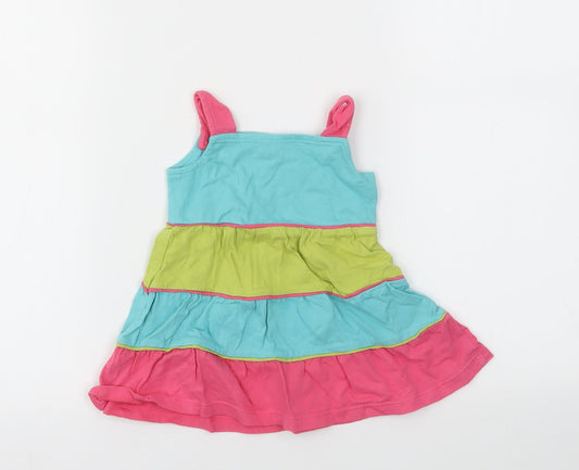 TU Girls Multicoloured Striped Fit & Flare Size 3-6 Months