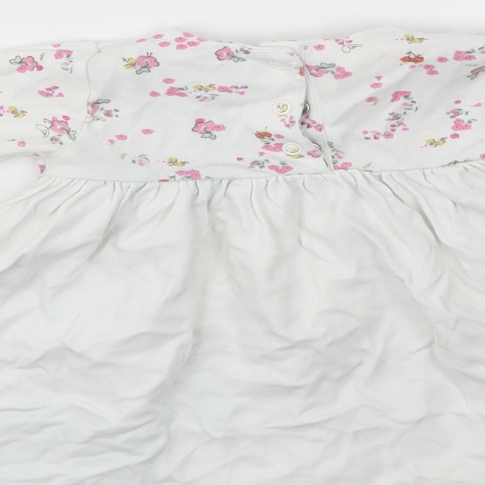 Brand and care label for M girls’ multicoloured floral fit & flare, size 3-6, months