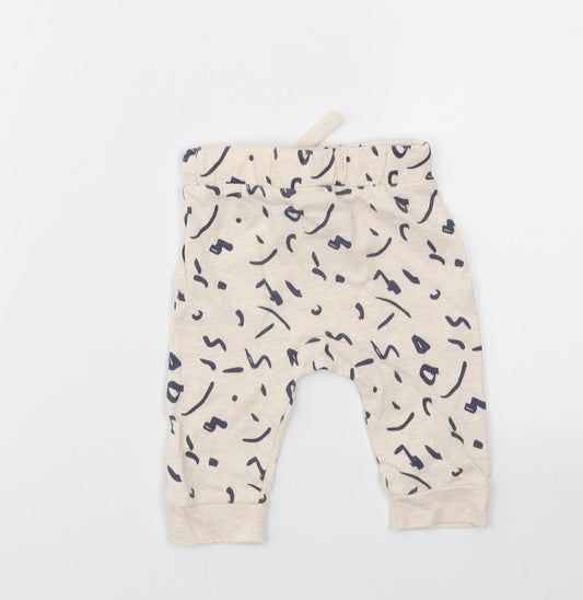 FRED &FLO Baby Ivory Animal Print Capri Leggings Size 3-6 Months
