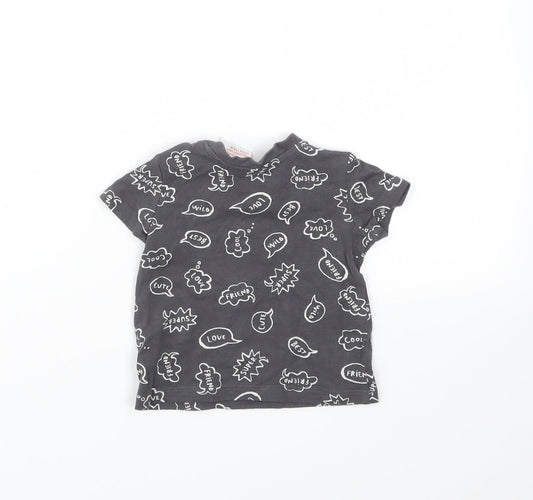 H&M Baby Grey Geometric Basic T-Shirt Size 0-3 Months