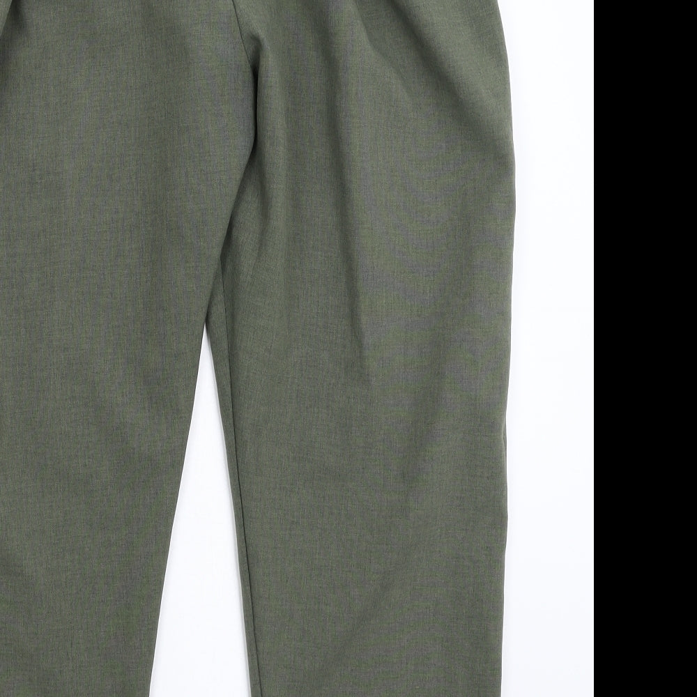 Womens UK Size 32 in Preworn Regular Fit Cropped Green Trousers