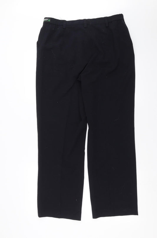 Wicked Womens Blue Trousers Size 16 L30 in