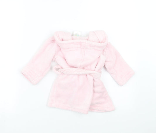 Soft Touch Girls Pink Solid Robe Size 6-9 Months