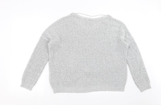 Womens UK Size XL Jaqueline de Yong Grey Pullover Jumper