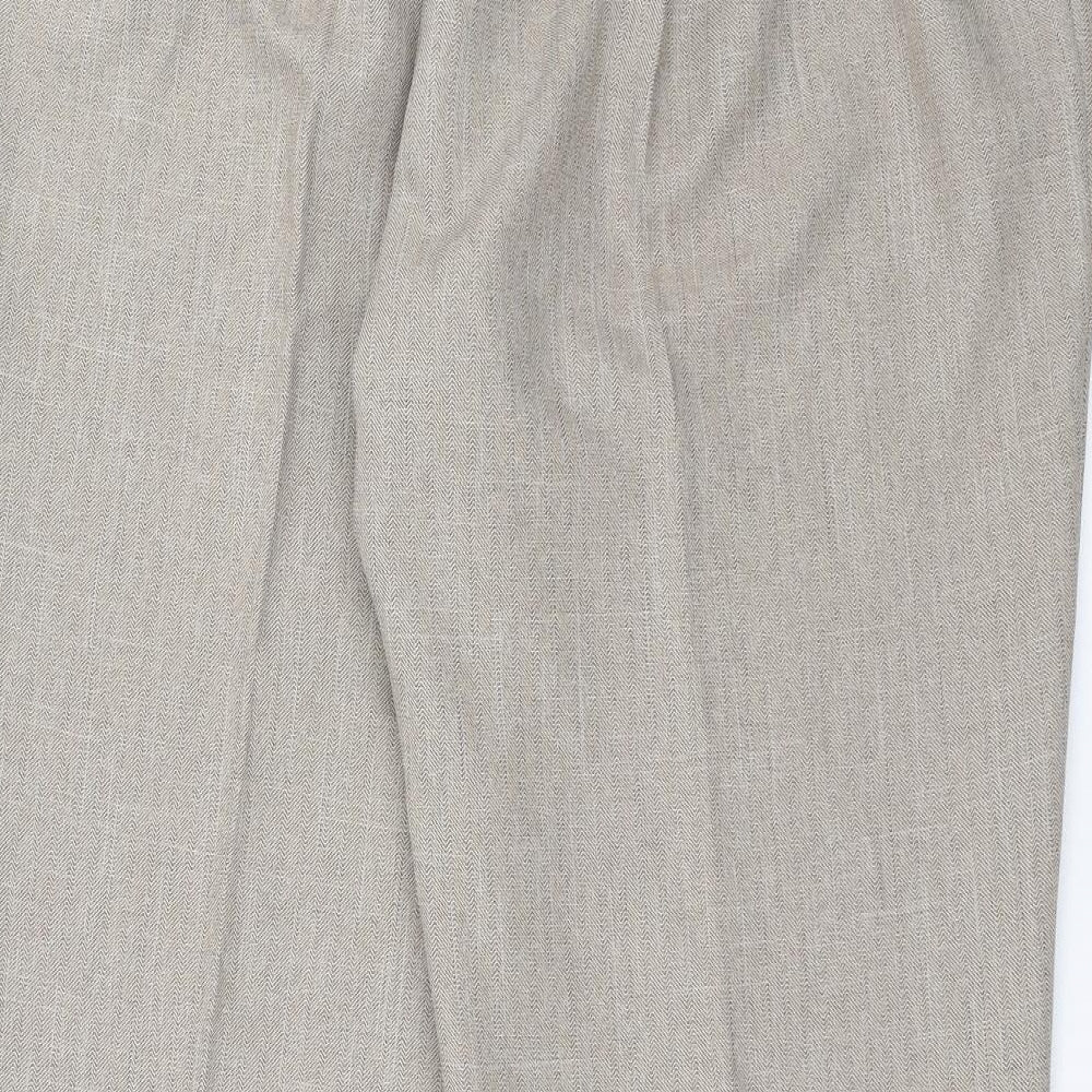 Womens UK Size 24 Emma Collection Regular Fit Beige Trousers