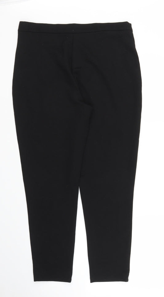 Womens UK Size 32 in M&S Regular Fit Carrot Black Trousers