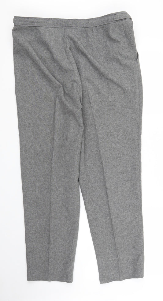 Damart Womens Grey Carrot Trousers Size 34 in L26 in
