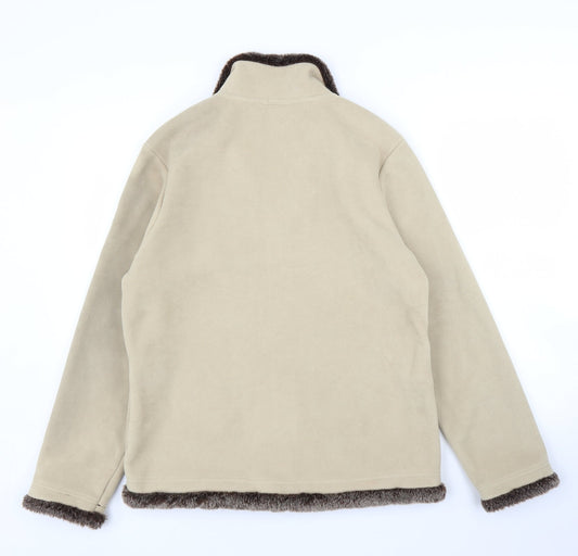 BC Clothing Womens Beige Jacket Coatigan Size L