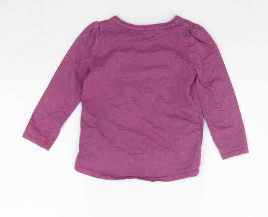 F&F Girls Purple Basic T-Shirt Size 4-5 Years