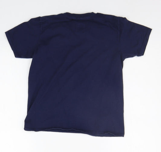 FC Barcelona Boys Blue Basic T-Shirt Size L