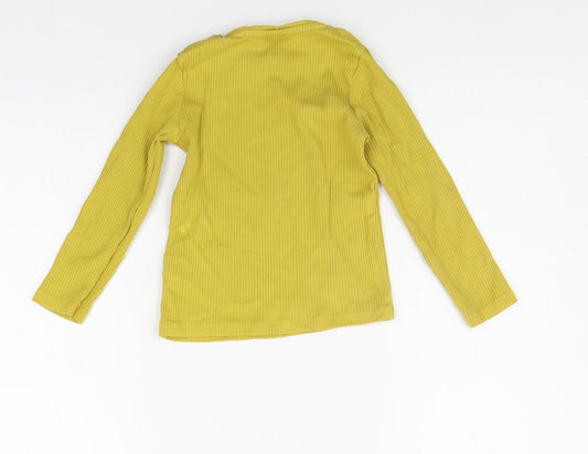 F&F Girls Yellow Basic T-Shirt Size 4-5 Years