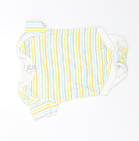 B&M Baby White Striped Babygrow One-Piece Size 3-6 Months