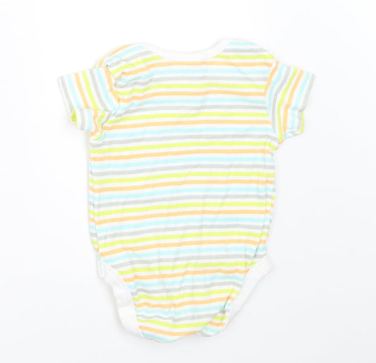 B&M Baby White Striped Babygrow One-Piece Size 3-6 Months