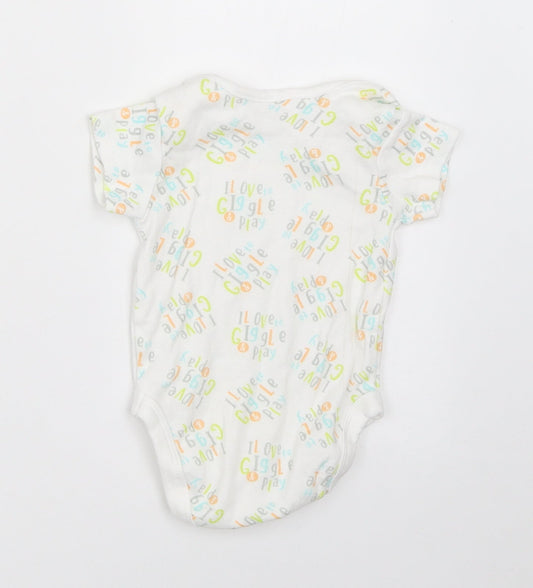 B&M Baby White Babygrow One-Piece Size 3-6 Months