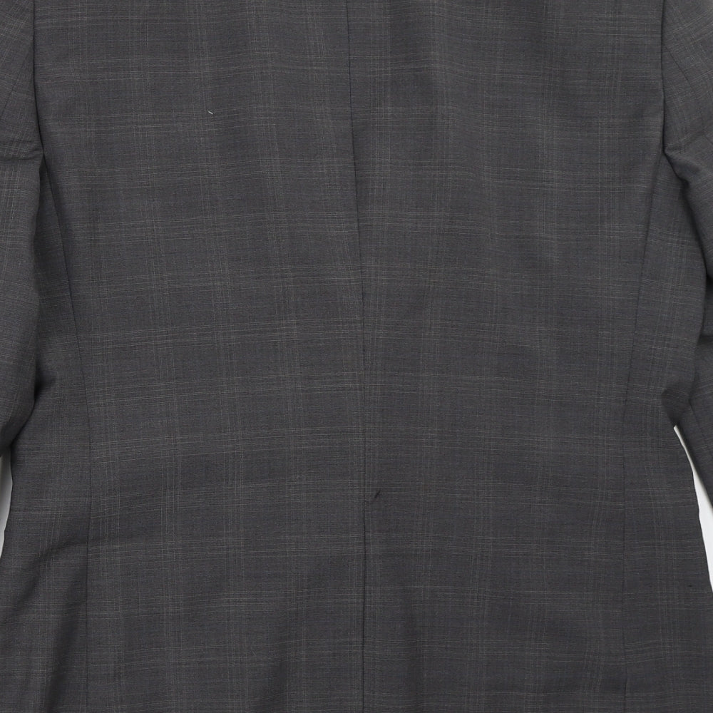 Mens UK Size 40 River Island Regular Grey Suit Jacket