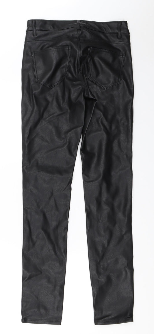 Womens UK Size 34 H&M Regular Fit Capri Black Trousers