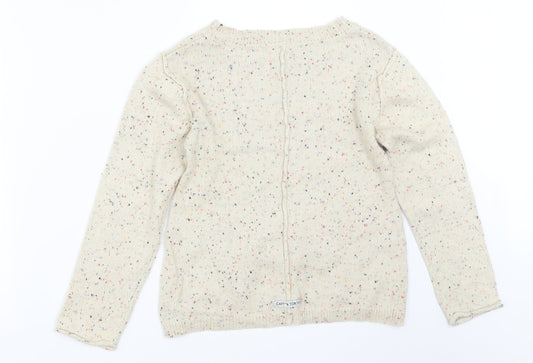 Captn Tortue Girls Beige Pullover Jumper Size 8 Years