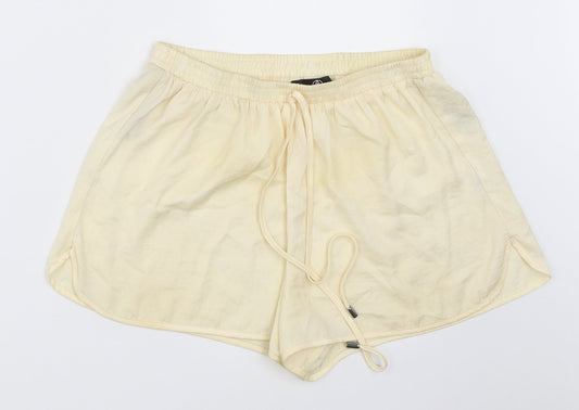 Womens UK Size 10 Missguided Beige Hot Pants Shorts