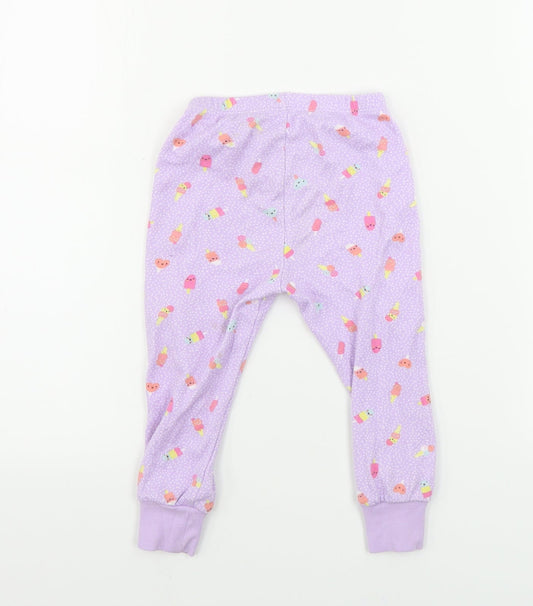George Girls Purple Sweatpants Trousers Size 2-3 Years